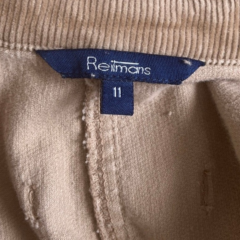 Reitmans Womens Tan Corduroy Blazer Jacket Beige Stretch Cotton Size 11 - Picture 2 of 10
